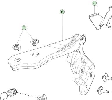 تيسلا موديل 3 2021 اليمنى الحاجز النشط الغطاء 1643846-00-A
