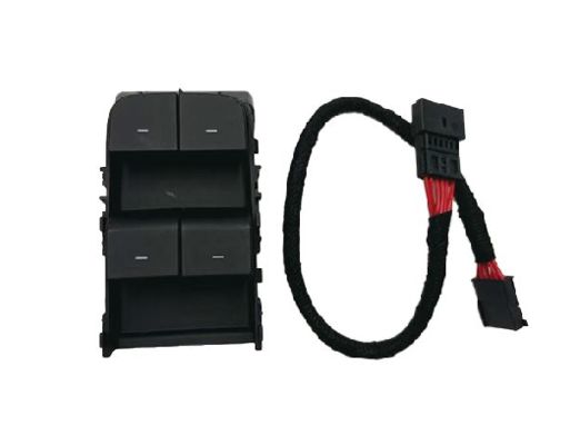 مفتاح نافذة جانب السائق من تسلا أسود غير لامع مع سلك 1081037-02-G