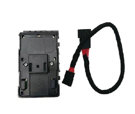 مفتاح نافذة جانب السائق من تسلا أسود غير لامع مع سلك 1081037-02-G