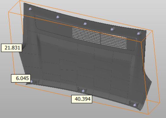 تيسلا موديل S 2021+ قميص خلفي 40x22x6 سم بلاستيك أسود