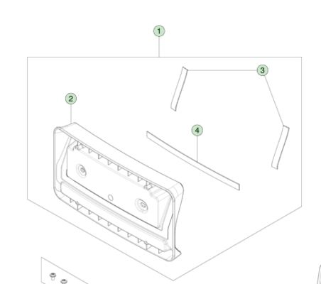 تسلا موديل إكس بطاقة ترخيص الأمامية دعامة CN-Spec 52x17x5cm أسود ABS